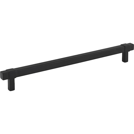 Jeffrey Alexander 224 mm Center-to-Center Matte Black Square Zane Cabinet Pull 293-224MB